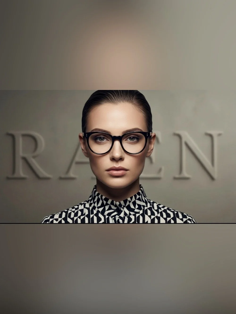 Authentic RAEN designer prescription round black eyeglasses frames